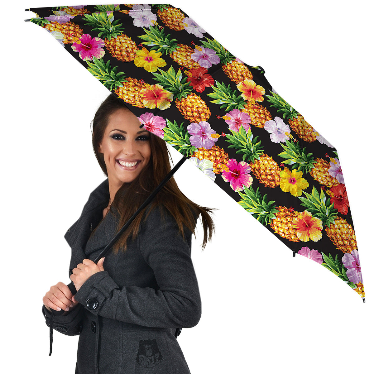 Pineapple Tropical Vintage Print Pattern Umbrella-grizzshop