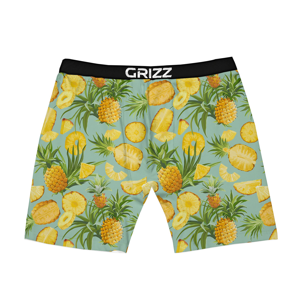 Pineapple Watercolor Print Pattern Boxer Briefs-grizzshop