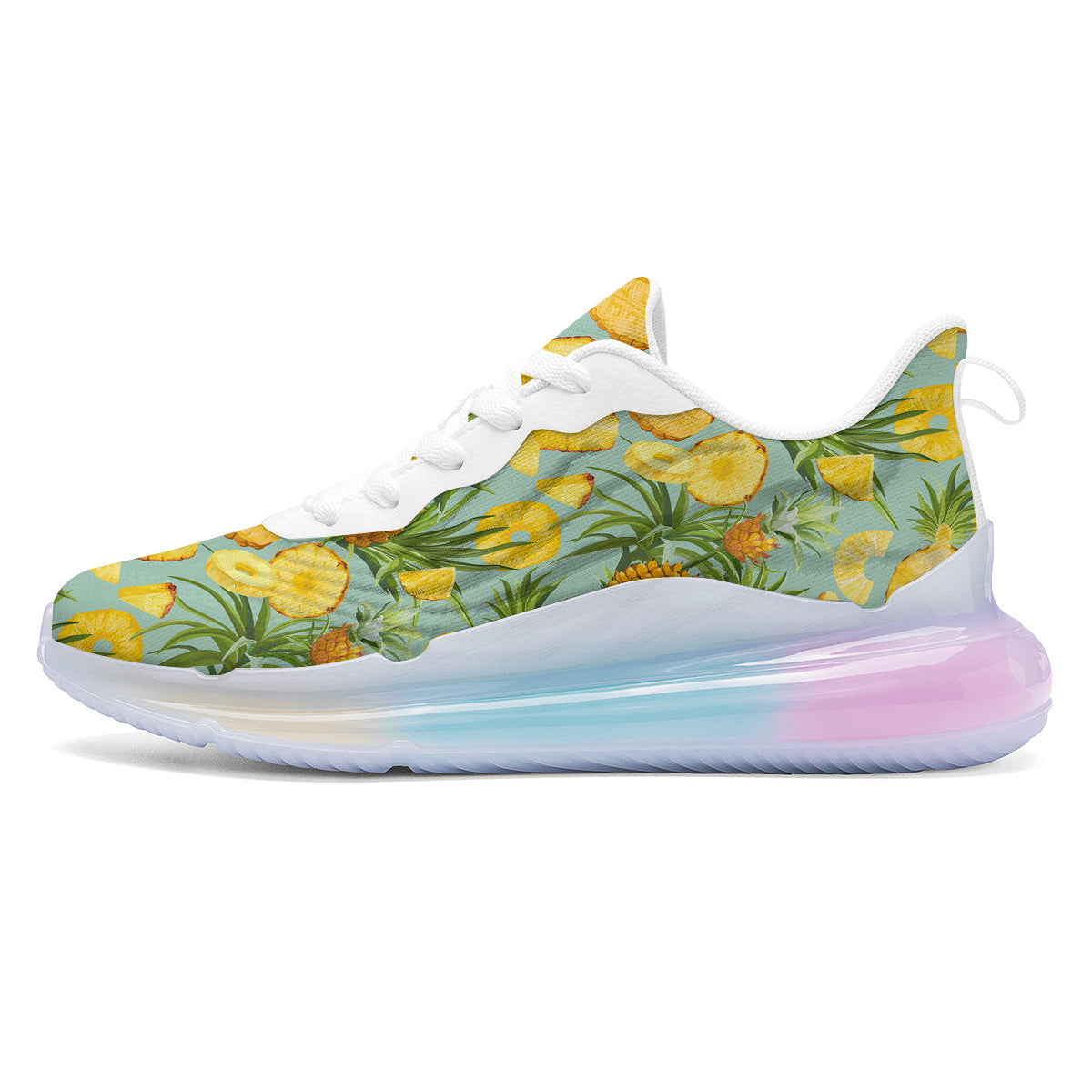 Pineapple Watercolor Print Pattern Running Sneakers-grizzshop
