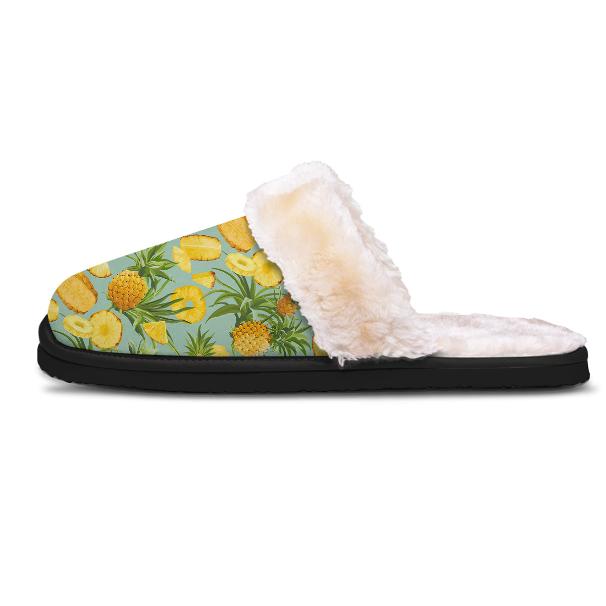 Pineapple Watercolor Print Pattern Slippers-grizzshop