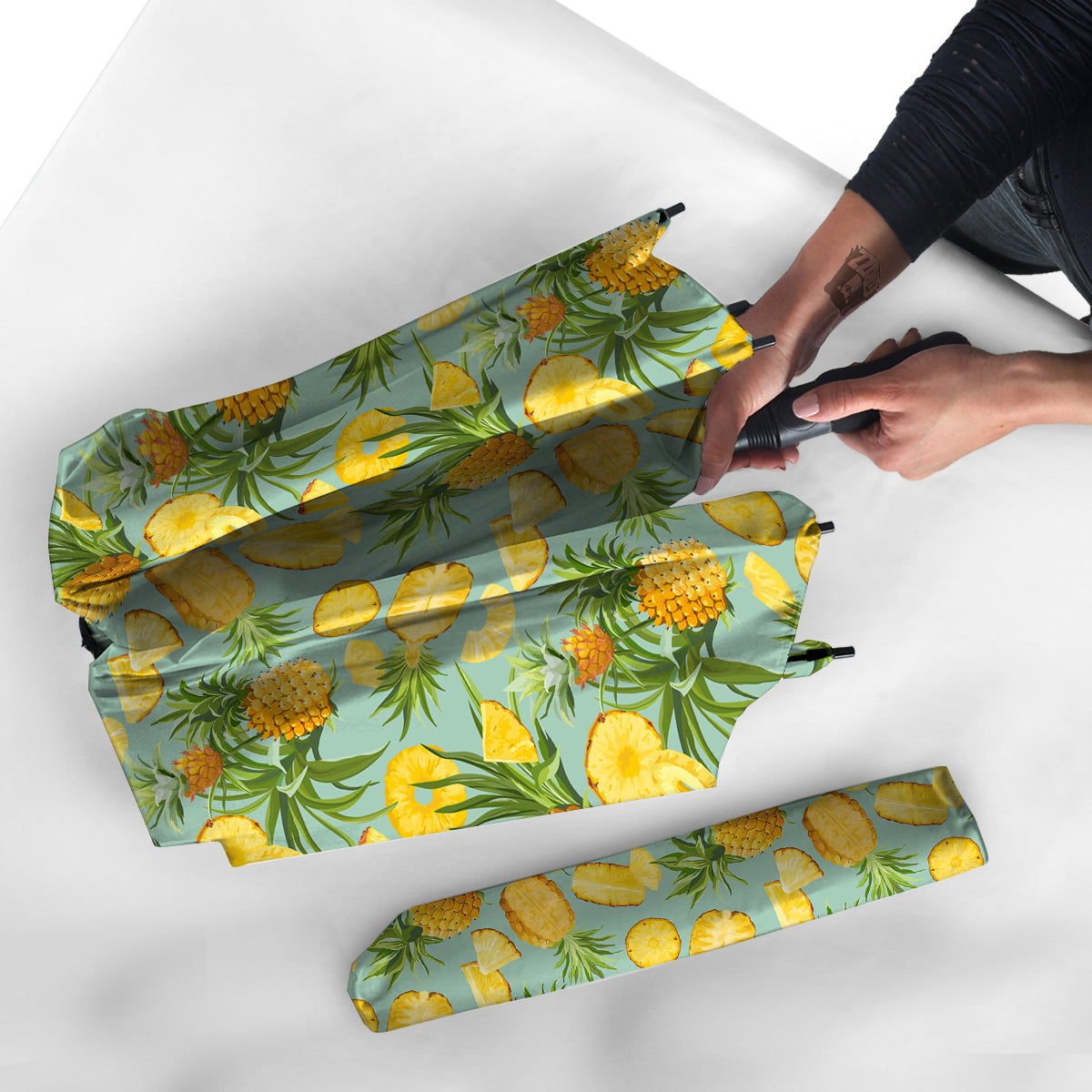 Pineapple Watercolor Print Pattern Umbrella-grizzshop