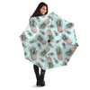 Pineapple White Watercolor Print Pattern Umbrella-grizzshop