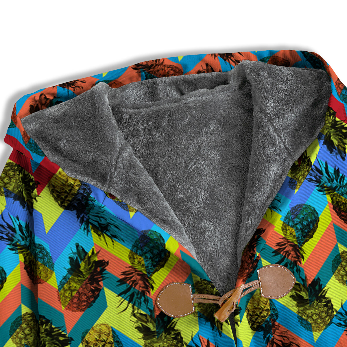 Pineapple Zigzag Print Pattern Men's Windbreaker Jacket-grizzshop