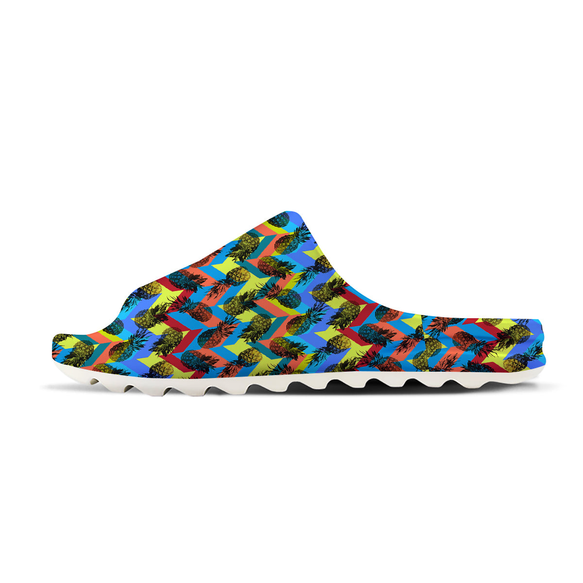 Pineapple Zigzag Print Pattern Sandals-grizzshop
