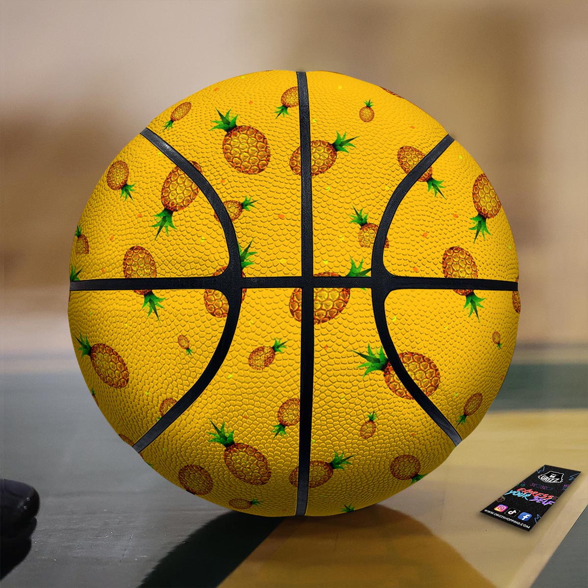 Patriotic Swirly American Print Basketball