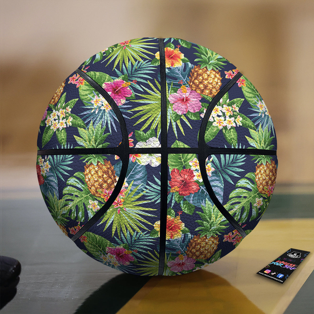 Pineapples Tropical Print Pattern Basketball