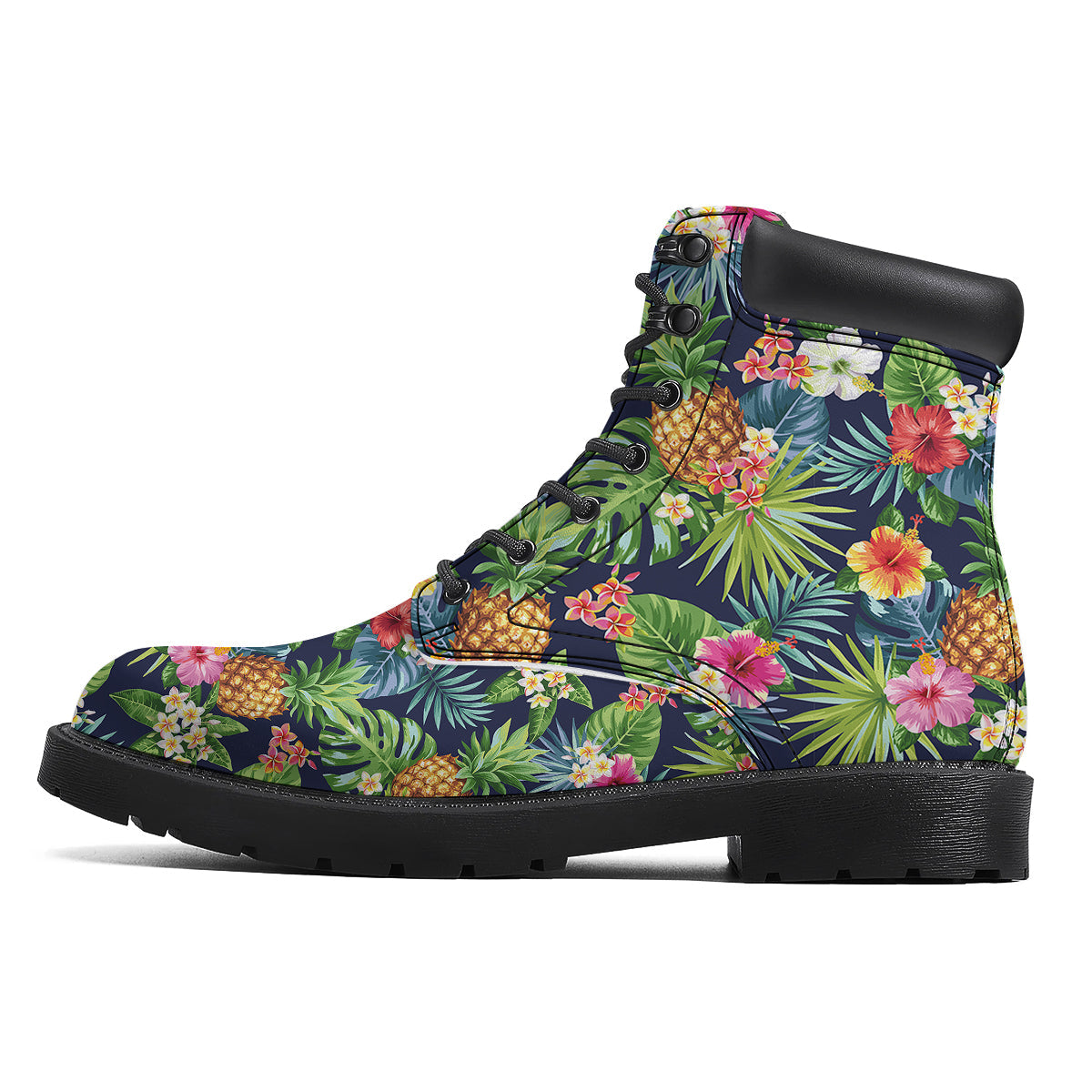 Pineapples Tropical Print Pattern Boots-grizzshop