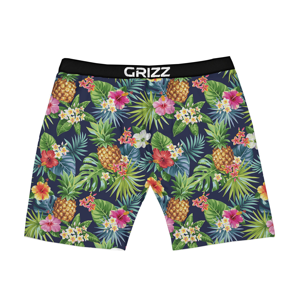 Pineapples Tropical Print Pattern Boxer Briefs-grizzshop