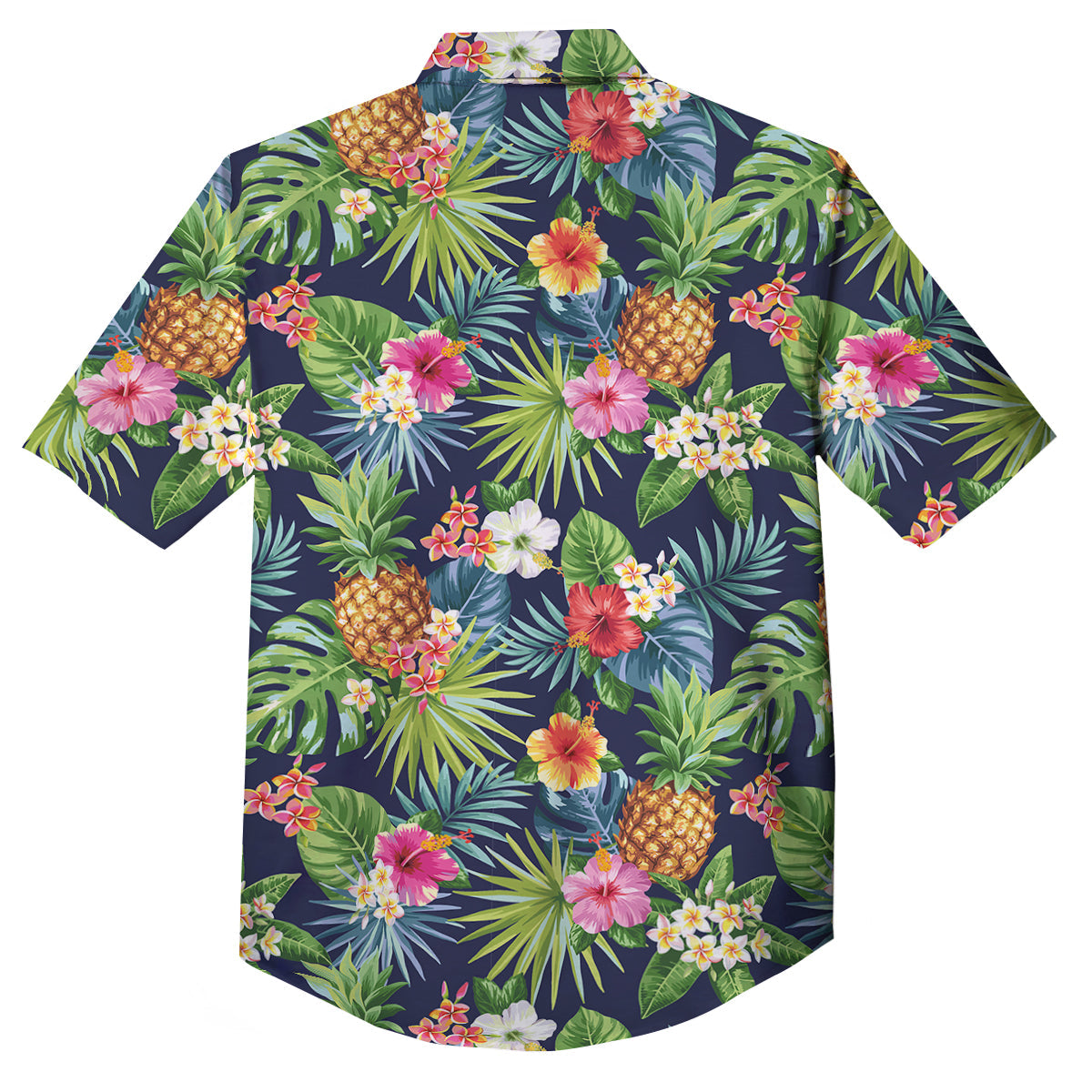 Pineapples Tropical Print Pattern Button Up Shirt-grizzshop