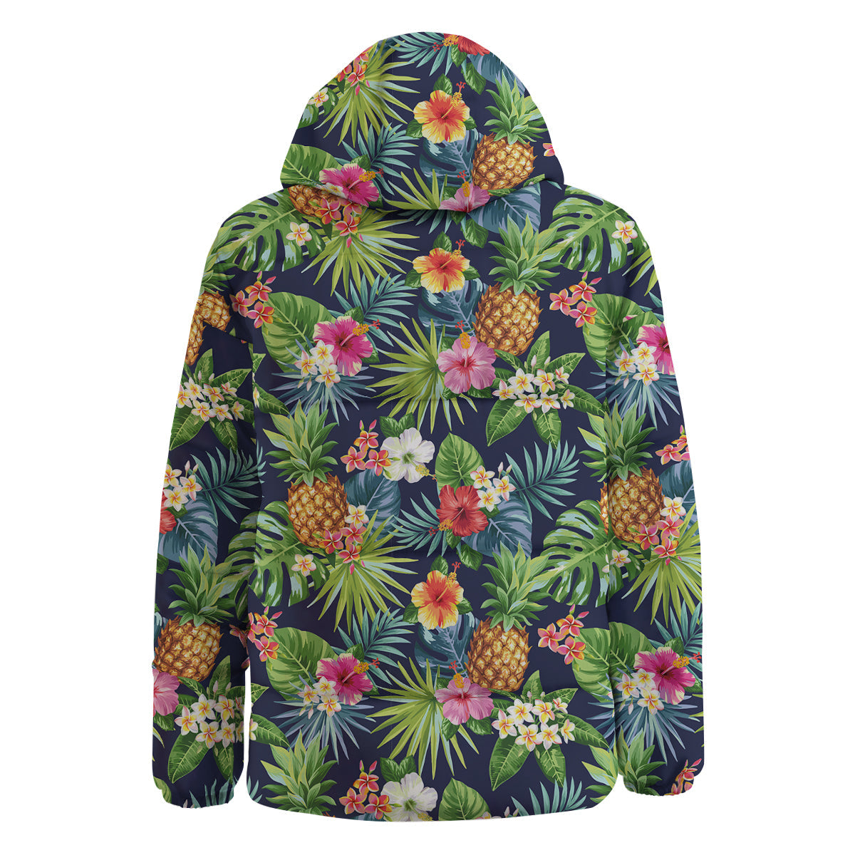 Pineapples Tropical Print Pattern Down Jacket-grizzshop