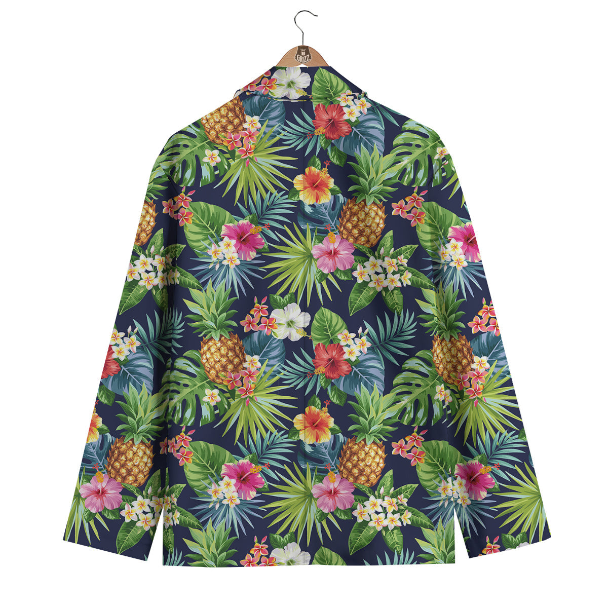 Pineapples Tropical Print Pattern Men's Blazer-grizzshop