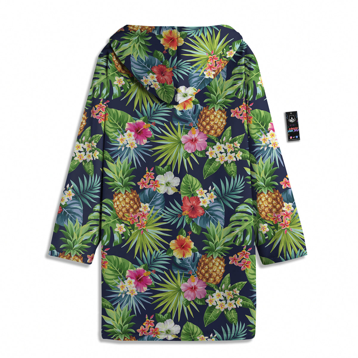 Pineapples Tropical Print Pattern Men's Windbreaker Jacket-grizzshop