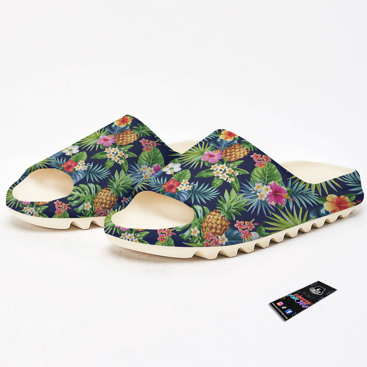 Pineapples Tropical Print Pattern Sandals-grizzshop