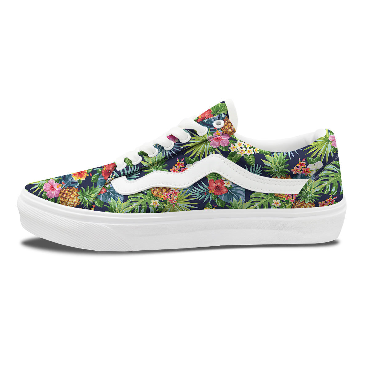 Pineapples Tropical Print Pattern Skate Shoes-grizzshop