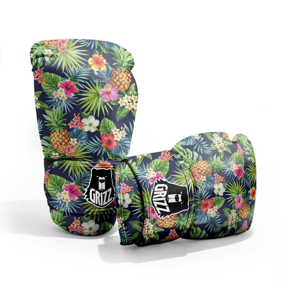 Pineapples Tropical Print Pattern Sparring Gloves-grizzshop