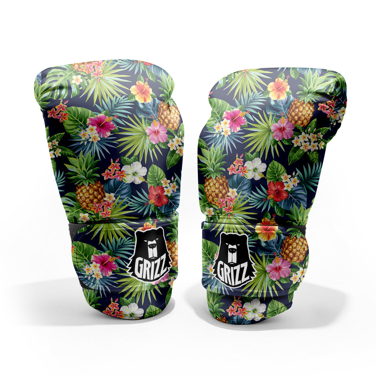 Pineapples Tropical Print Pattern Sparring Gloves-grizzshop