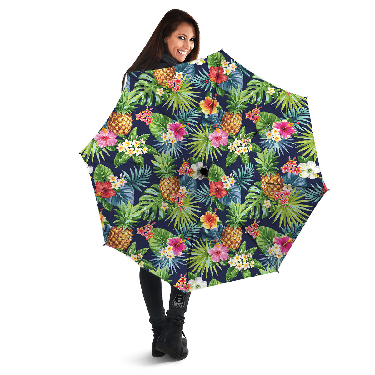 Pineapples Tropical Print Pattern Umbrella-grizzshop