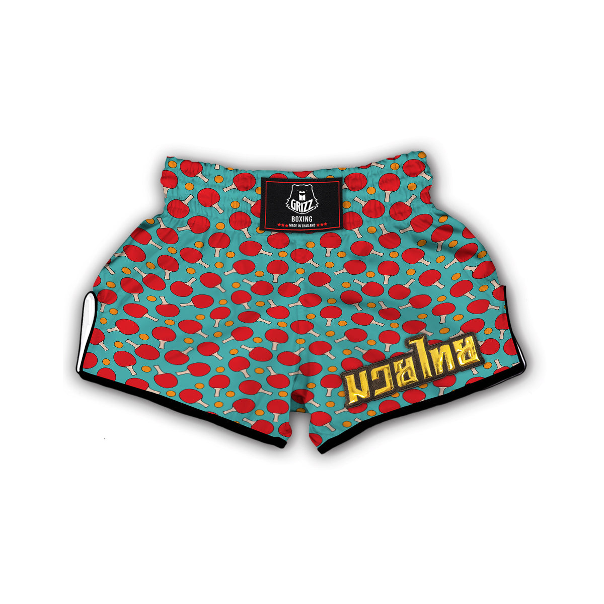 Pingpong And Ball Print Pattern Muay Thai Boxing Shorts-grizzshop