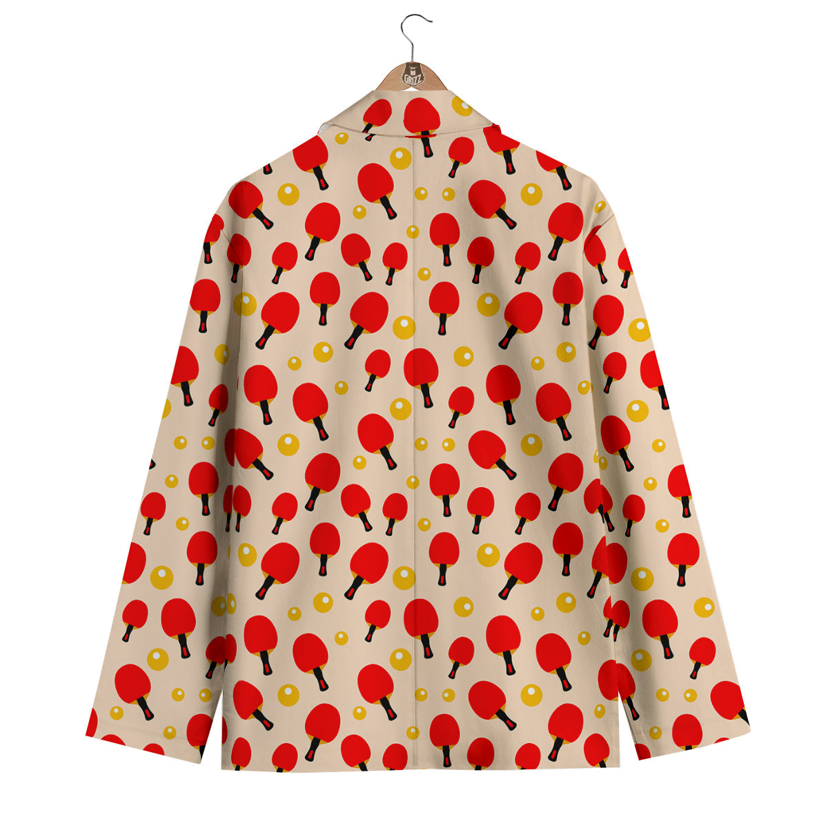 Pingpong Print Pattern Men's Blazer-grizzshop