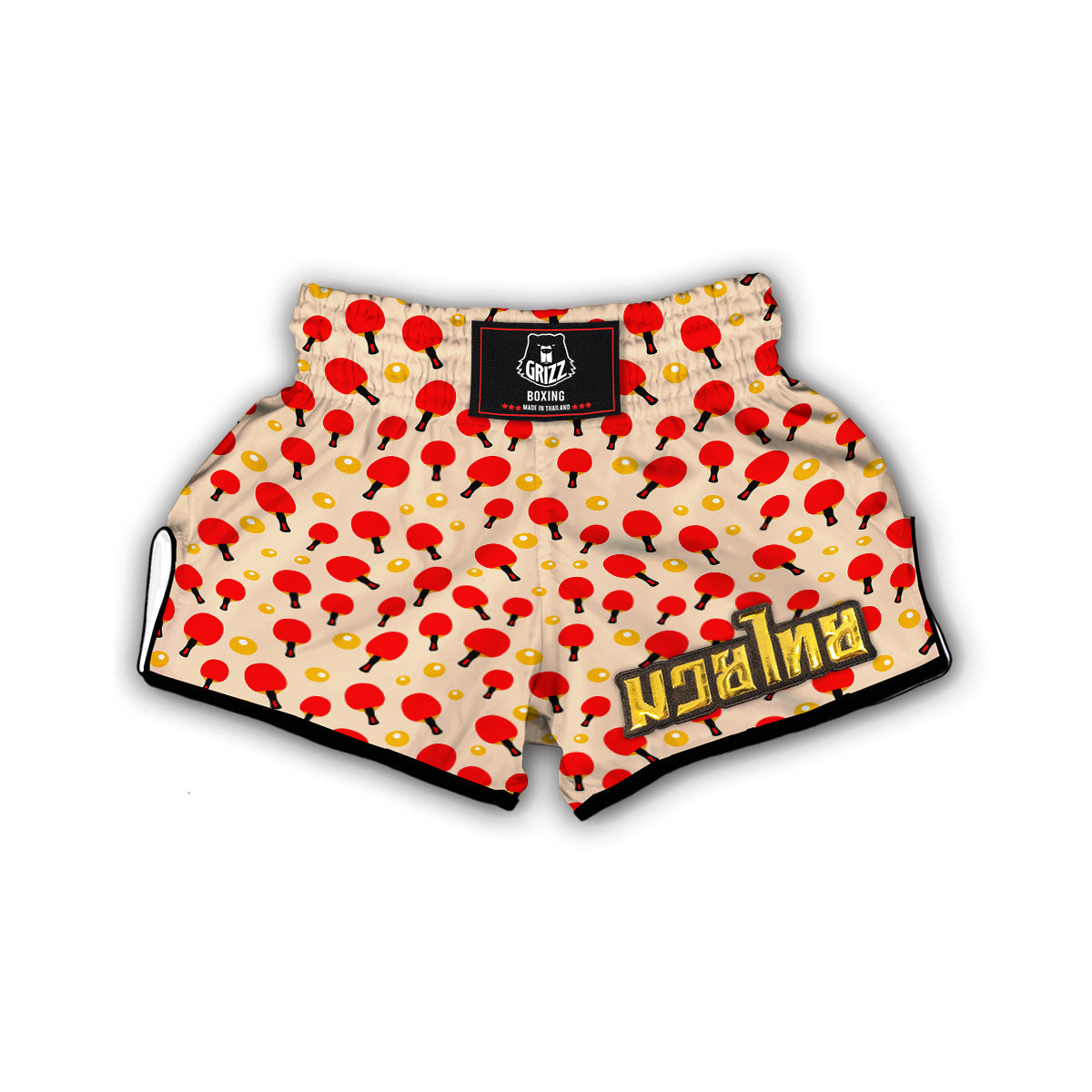 Pingpong Print Pattern Muay Thai Boxing Shorts-grizzshop