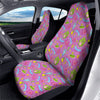 Pink Alien And Cute Monsters Print Pattern Car Seat Covers-grizzshop