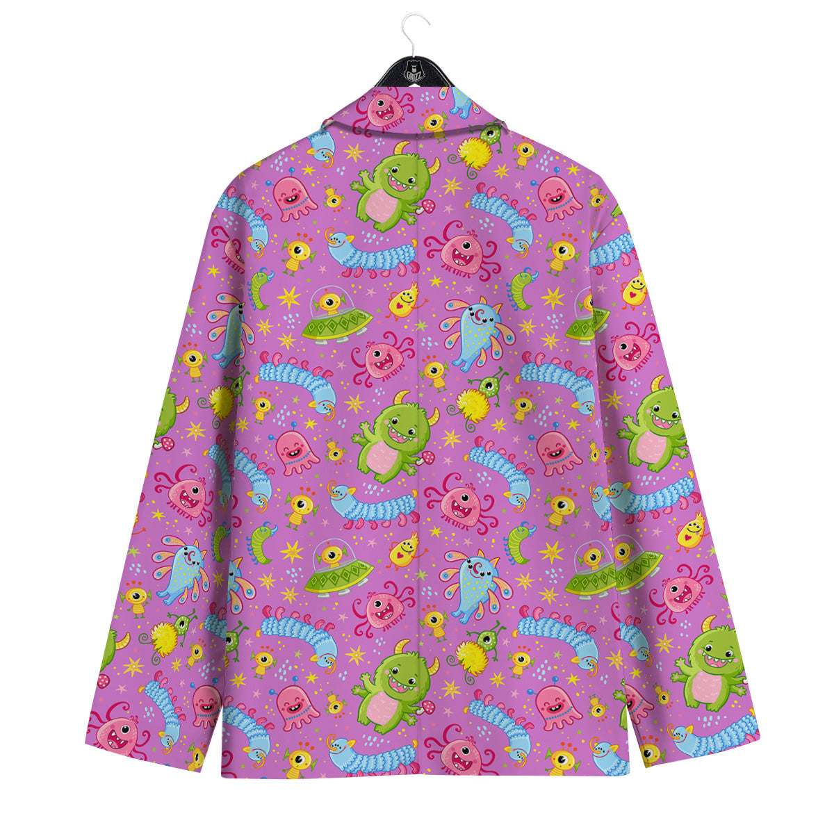 Pink Alien And Cute Monsters Print Pattern Men's Sport Coat-grizzshop