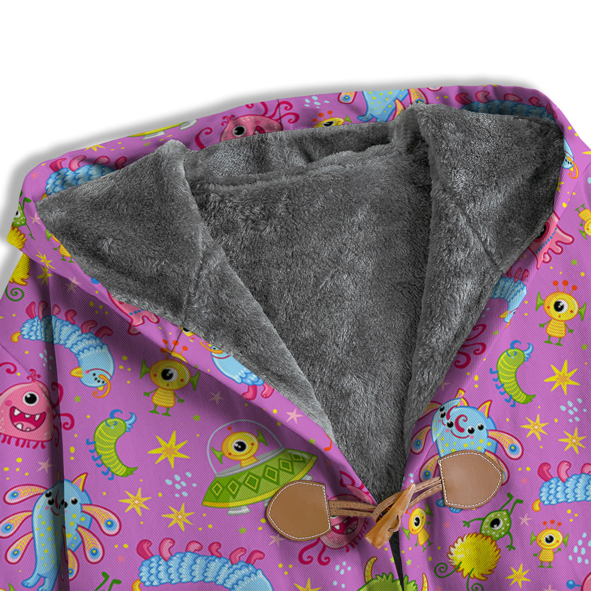 Pink Alien And Cute Monsters Print Pattern Men's Windbreaker Jacket-grizzshop