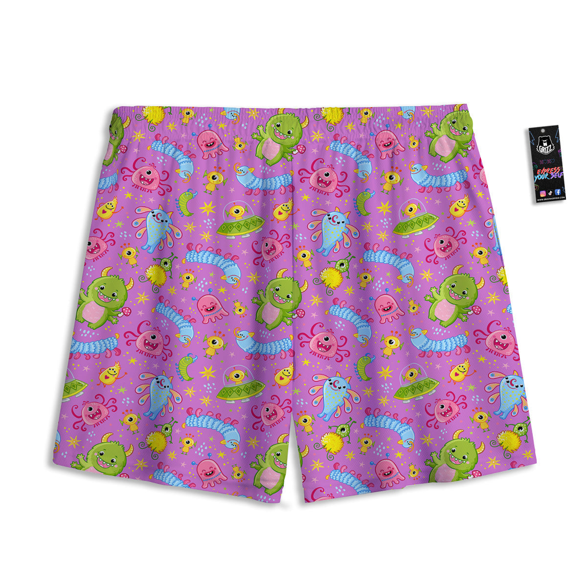 Poodle Cute Print Pattern Mesh Shorts