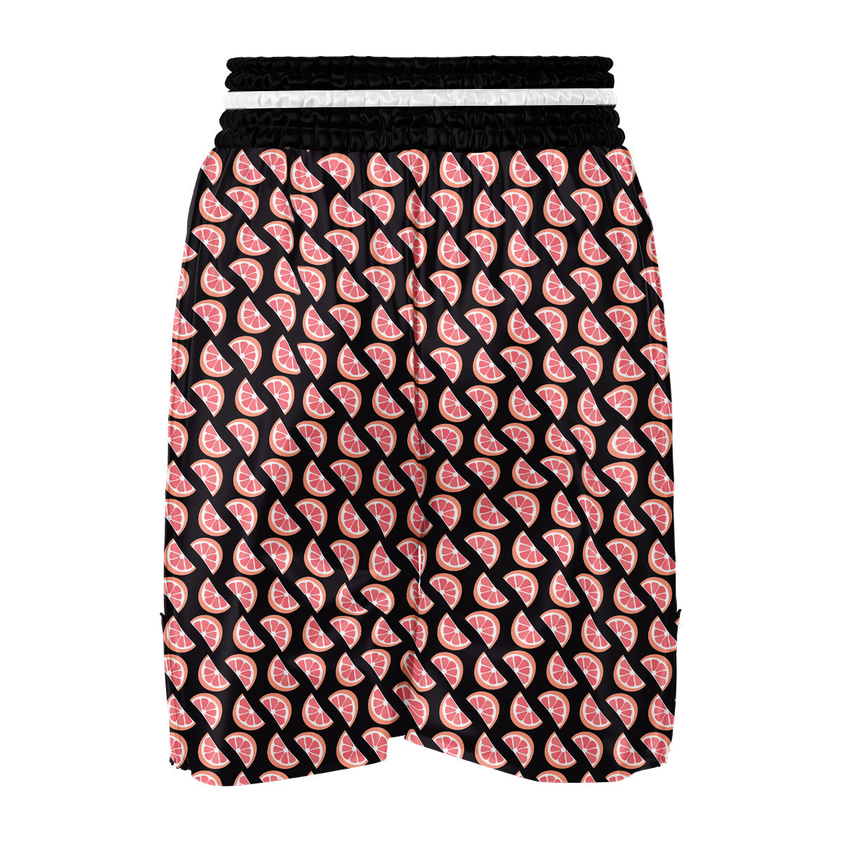 Pink And Black Grapefruit Sliced Print Pattern Boxing Shorts-grizzshop
