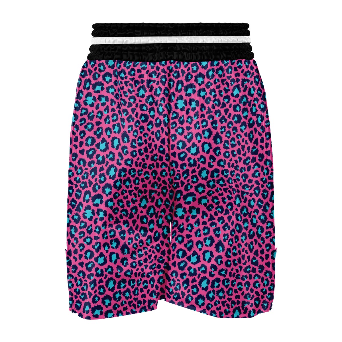 Pink And Blue Dot Leopard Boxing Shorts-grizzshop