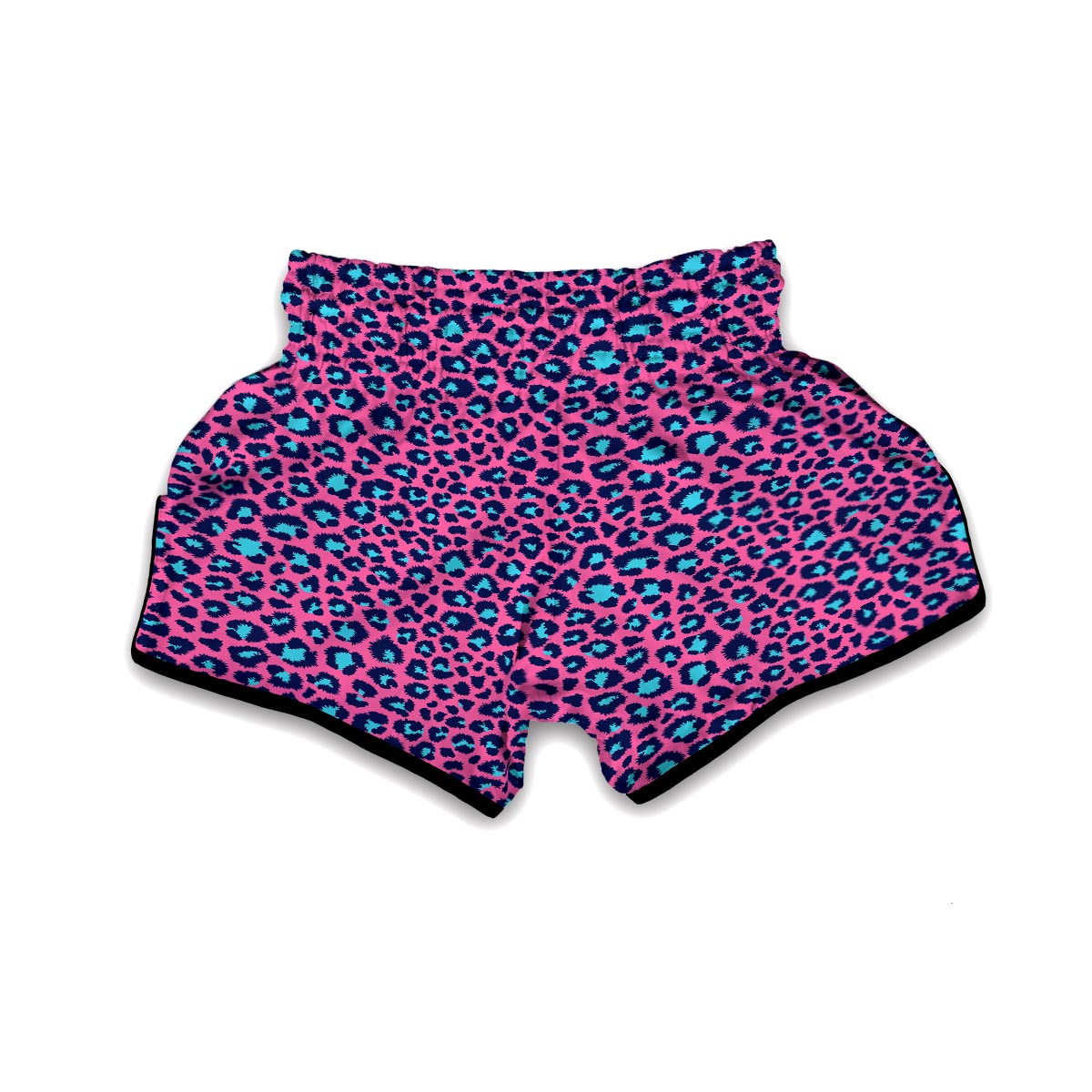 Pink And Blue Dot Leopard Muay Thai Boxing Shorts-grizzshop