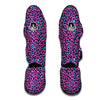 Pink And Blue Dot Leopard Muay Thai Shin Guards-grizzshop