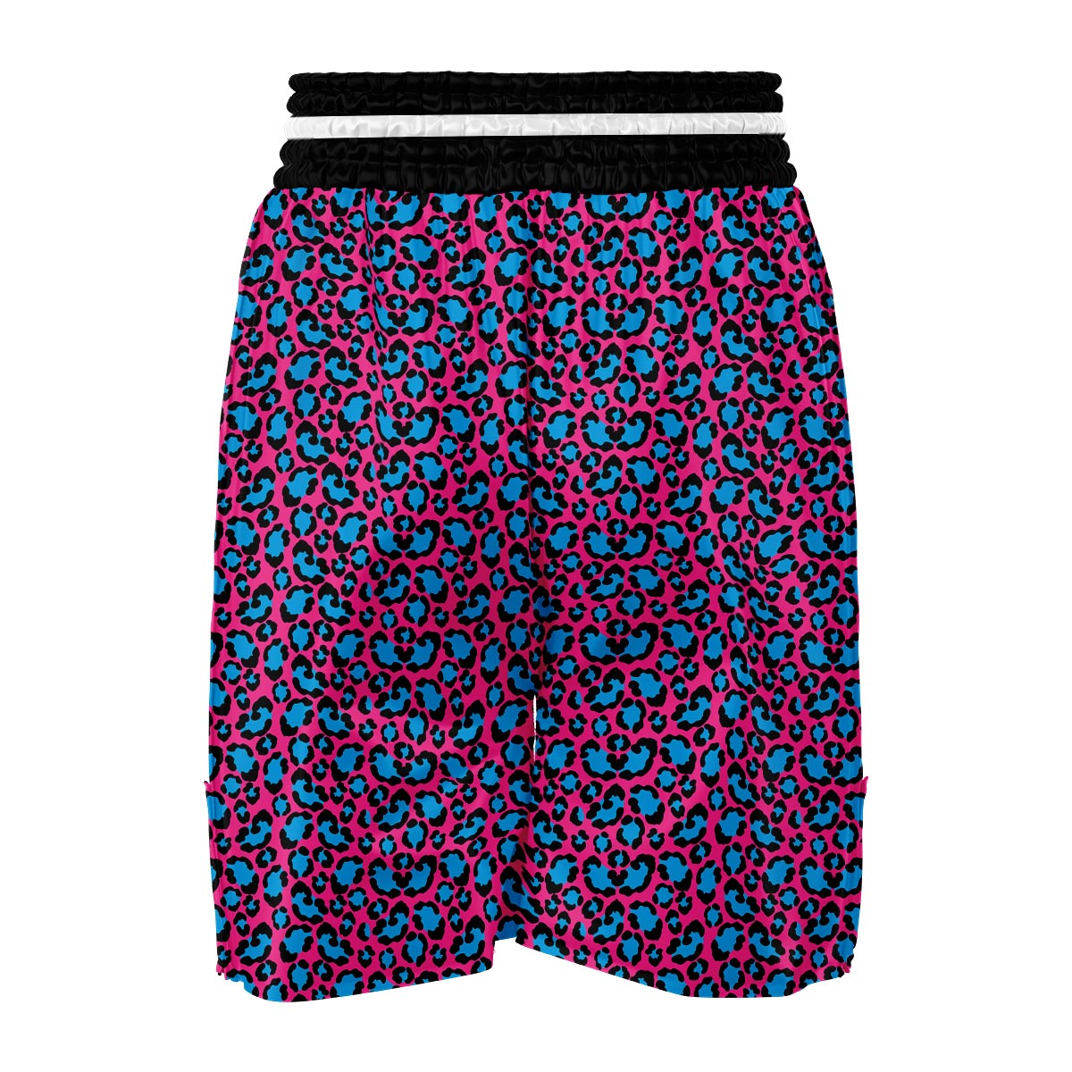 Pink And Blue Leopard Boxing Shorts-grizzshop