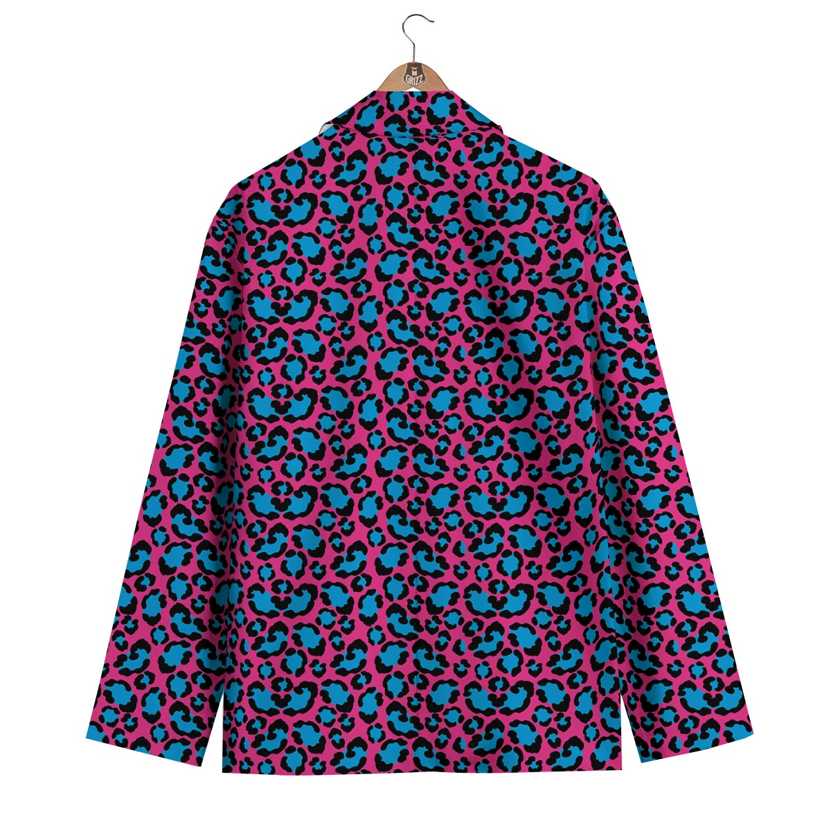 Pink And Blue Leopard Men's Blazer-grizzshop