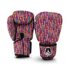 Pink And Colorful Candle Print Pattern Boxing Gloves-grizzshop