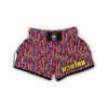 Pink And Colorful Candle Print Pattern Muay Thai Boxing Shorts-grizzshop