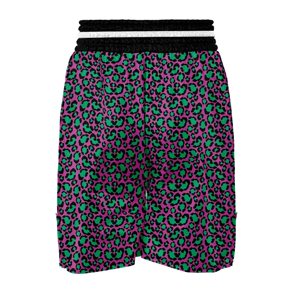 Pink And Green Dot Leopard Boxing Shorts-grizzshop