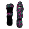 Pink And Green Dot Leopard Muay Thai Shin Guards-grizzshop