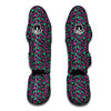 Pink And Green Dot Leopard Muay Thai Shin Guards-grizzshop