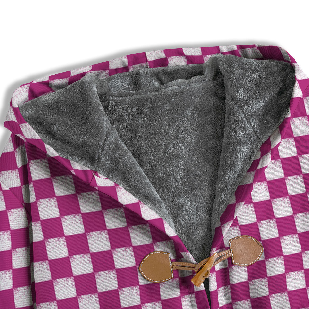 Pink And White Checkered Print Pattern Men's Windbreaker Jacket-grizzshop