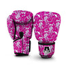 Pink And White Chinoiserie Print Pattern Boxing Gloves-grizzshop