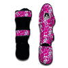 Pink And White Chinoiserie Print Pattern Muay Thai Shin Guards-grizzshop