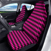 Pink Argyle Deep And Black Print Pattern Car Seat Covers-grizzshop