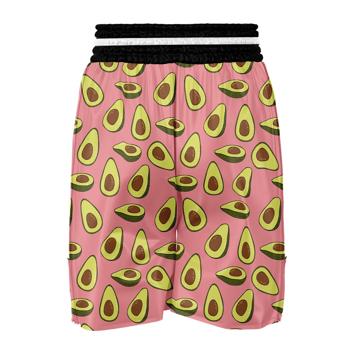 Pink Avocado Patttern Print Boxing Shorts-grizzshop