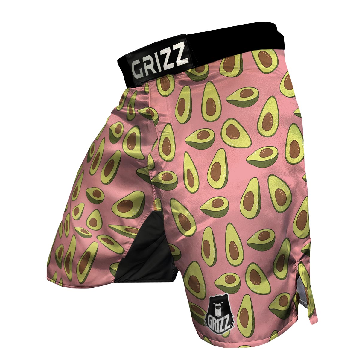 Pink Avocado Patttern Print MMA Shorts-grizzshop
