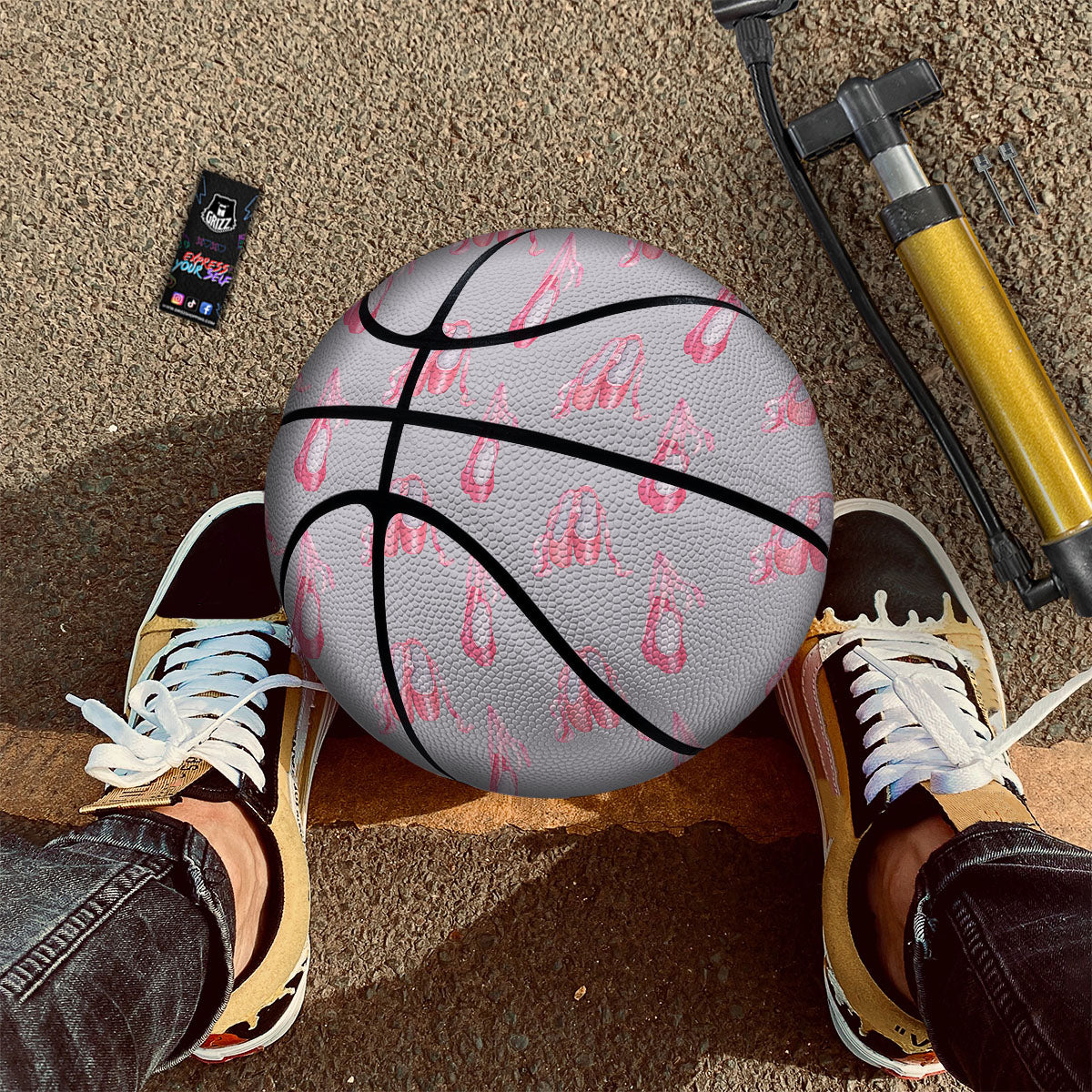 Pink Ballet Shoes Print Pattern Basketball-grizzshop