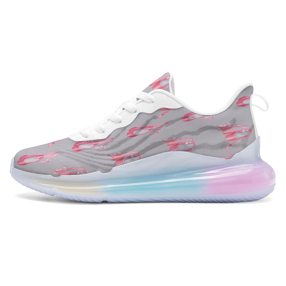 Pink Ballet Shoes Print Pattern Running Sneakers-grizzshop