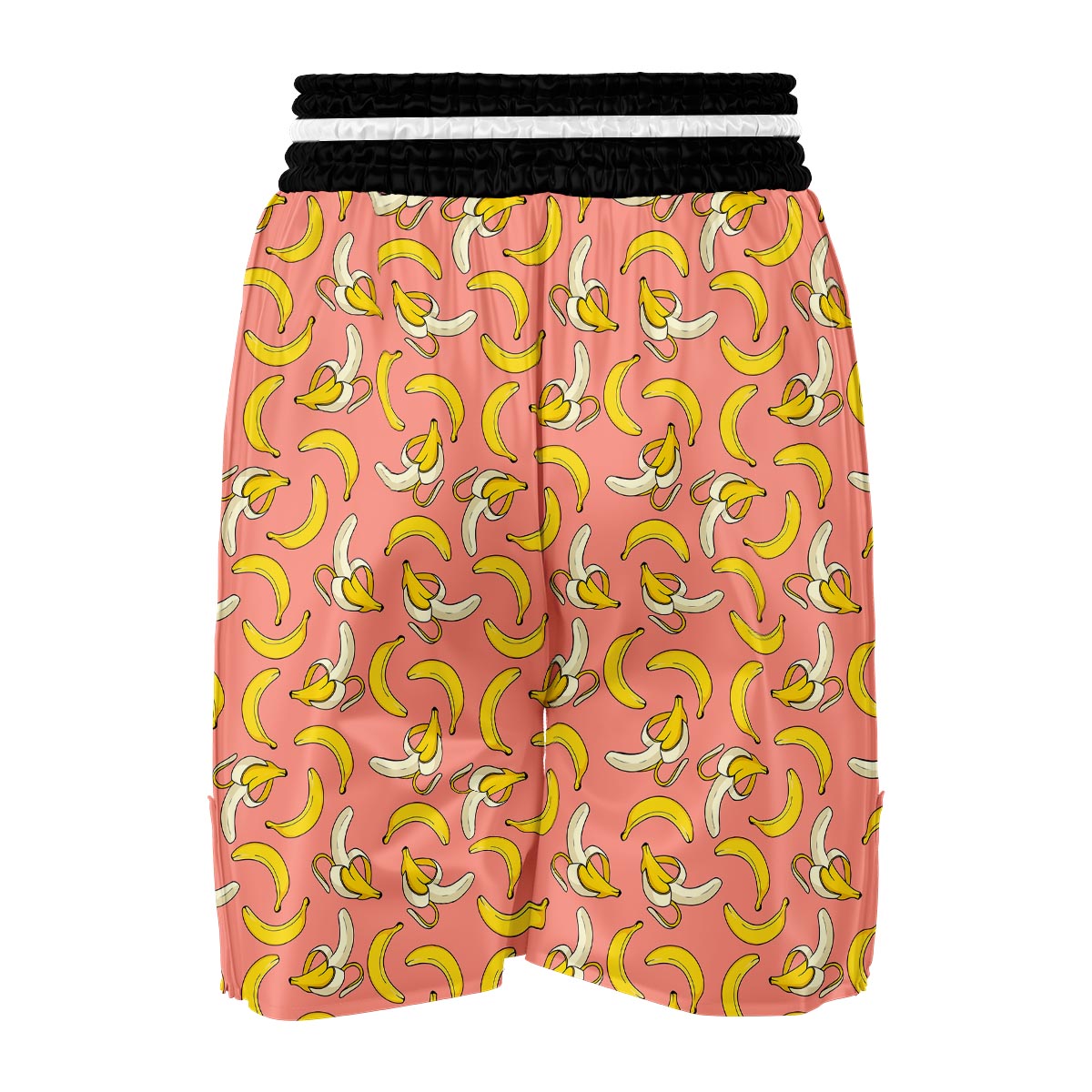 Pink Banana Pattern Print Boxing Shorts-grizzshop