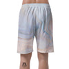 Pink Beige Marble Men's Shorts-grizzshop