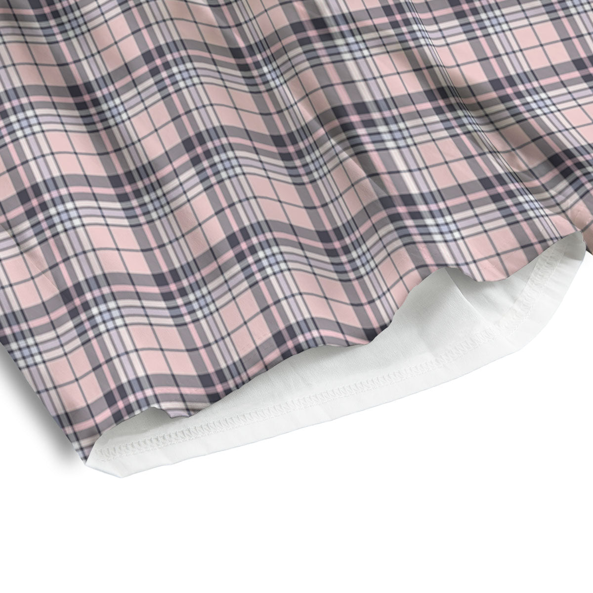 Pink Black And Blue Tartan Print Pattern Men's Athletic Shorts